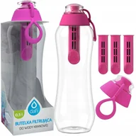 Butelki filtrujące - Dafi Soft Różowa butelka filtrująca 0,5l + 4 filtry + nakrętka - miniaturka - grafika 1