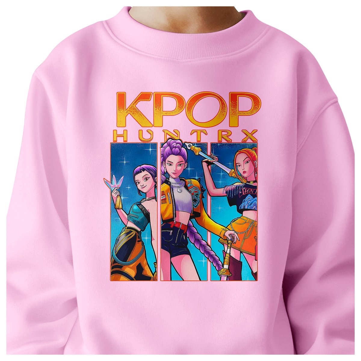 BLUZA DZIECIĘCA K-POPOWE ŁOWCZYNIE DEMONÓW HUNTRIX 146-152 BAWEŁNIANA