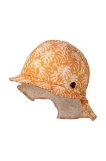 Czapki dla dzieci - Jamiks czapka bawełniana dziecięca LEONARD kolor pomarańczowy wzorzysta - grafika 1