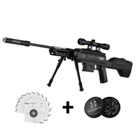 Wiatrówki karabinki - Zestaw - Wiatrówka Karabinek Black Ops Sniper 4,5mm z lunetą 4x32 - miniaturka - grafika 1