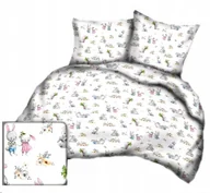 Pościel - pościel bawełna lux 200x200 + 2 poszewka B 545 zajęczaki białe Wielkanoc - miniaturka - grafika 1