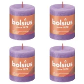 Aromaterapia - Świece pieńkowe Shine, 4 szt., 80x68 mm, żywy fiolet Lumarko! - miniaturka - grafika 1