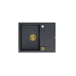 Quadron HB8210U8-G1_P2O Morgan 116 Black diamond (czarny nakrapiany/złoty) - Zlewozmywaki - miniaturka - grafika 1