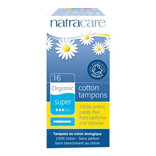 Natracare, tampony higieniczne z bawełny organicznej, z aplikatorem, Super, 16 sztuk - Tampony - miniaturka - grafika 1
