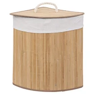 Kosze na bieliznę - 5five Simply Smart Kosz na pranie BAMBOO narożny, 48 l - miniaturka - grafika 1