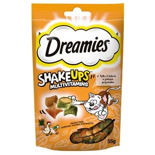 Przysmak dla kota DREAMIES Shake Ups Multivitamins Kurczak i kaczka 55 g - Przysmaki dla kotów - miniaturka - grafika 1