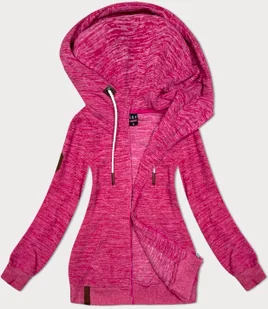 Damska polarowa bluza z kapturem różowy melanż (2312) - 6&8 Fashion - Bluzy damskie - miniaturka - grafika 1