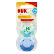 Smoczki uspokajające - Nuk Smoczek uspokajający silikonowy 6-18 mies. Star 10736748 2 szt. - miniaturka - grafika 1