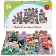 Klocki - INNI Klocki edukacyjne drewniane Zestaw miasto - miniaturka - grafika 1