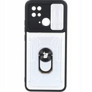 Etui i futerały do telefonów - Bizon Etui Case CamShield Card Slot Ring Xiaomi Redmi 10C białe BCCSCSRR10CWE - miniaturka - grafika 1