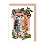Kartki okolicznościowe i zaproszenia - Karnet okolicznościowy z motywem dżungli - miniaturka - grafika 1