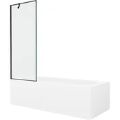 Wanny - Mexen Vega wanna prostokątna 170 x 70 cm z obudową i parawanem 1-skrzydłowym 70 cm, czarny wzór - miniaturka - grafika 1