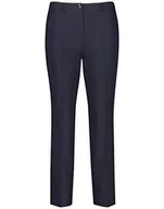 Spodnie damskie - Gerry Weber Damskie spodnie 7/8 z zakładkami na fiszbiny spodnie chusty/kombi skrócone 7/8 spodnie jednokolorowe długość 7/8, niebieski, 46 D?ugi - miniaturka - grafika 1