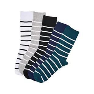 Urban Classics Skarpety uniseks, małe paski, 5 sztuk, wzór w paski poprzeczne, kształt do łydki, dostępne w kolorze zimowym, rozmiary od 35 do 38 do 47 – 50, kolor zimowy, 35-38 EU - Skarpetki męskie - miniaturka - grafika 1