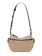 Torebki damskie - Desigual, BAG_HALF LOGO RAFFIA AS Women's, biała - miniaturka - grafika 1