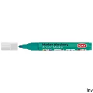 Markery do tablic - Marker Akrylowy, Fibrowa Końcówka Ścięta 2-5Mm,  Zielony To-402 Toma - miniaturka - grafika 1