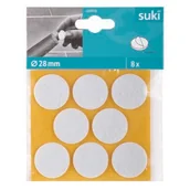 Zawiasy, okucia i inne akcesoria - Podkladki filcowe 28 mm przyklejane białe 8 szt. suki - miniaturka - grafika 1