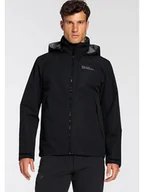 Kurtki i kamizelki sportowe męskie - Jack Wolfskin Kurtka funkcyjna "Elderberg" w kolorze czarnym - miniaturka - grafika 1