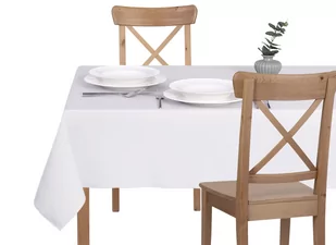 Obrus plamoodporny SOLID, biały, 140x300 cm - Obrusy i serwetki - miniaturka - grafika 1