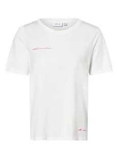Vila T-shirt damski Kobiety Bawełna biały jednolity, XS - Koszulki i topy damskie - miniaturka - grafika 1