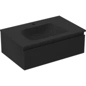 Szafki łazienkowe - Mexen Orio szafka łazienkowa 70 cm z umywalką Vela, 1 szuflada, czarna mat - 91A10-07023-1-BF71-W23M71 - miniaturka - grafika 1