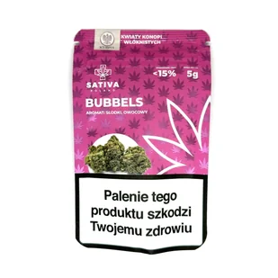 Sativa Poland, CBD Kwiaty Konopi ”Bubbels”, 5g - Suplementy naturalne - miniaturka - grafika 1