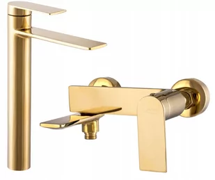 Faro Zestaw Złota Bateria Wannowa Umywalkowa - Baterie umywalkowe Faro Zestaw Złota Bateria Wannowa Umywalkowa - Baterie umywalkowe - miniaturka - grafika 1