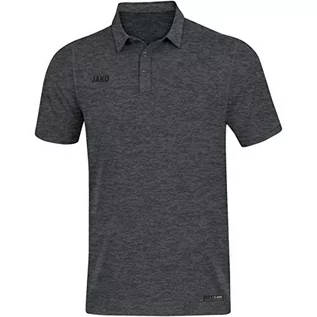 Koszulki męskie - JAKO Premium Basics Polo męskie polo, antracyt melanż, L - grafika 1