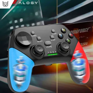 Gamepad Pad bezprzewodowy Bluetooth Alogy kontroler do gier + uchwyt na telefon Android iOS PS3 PS4 PC TV Nintendo Switch Joystick Czarny - Kontrolery gier na PC - miniaturka - grafika 5