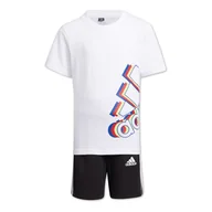 Kombinezony dla dzieci - Koszulka + spodenki komplet dziecięcy Adidas Logo bawełniany-116 - miniaturka - grafika 1