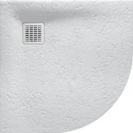 Brodziki prysznicowe - Roca Terran brodzik 90x90 cm półokrągły kompozyt Stonex perłowy AP10538438401630 - miniaturka - grafika 1