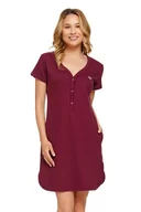 Bielizna nocna - Koszulka nocna Sangria bordo XL - miniaturka - grafika 1