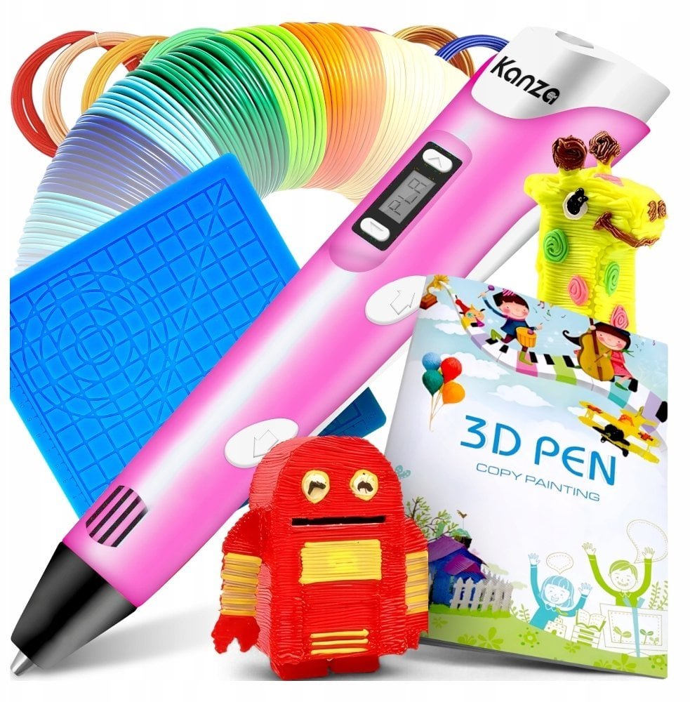 DUŻY ZESTAW RÓŻOWY DŁUGOPIS 3D 310M KANZA KANZA-1357