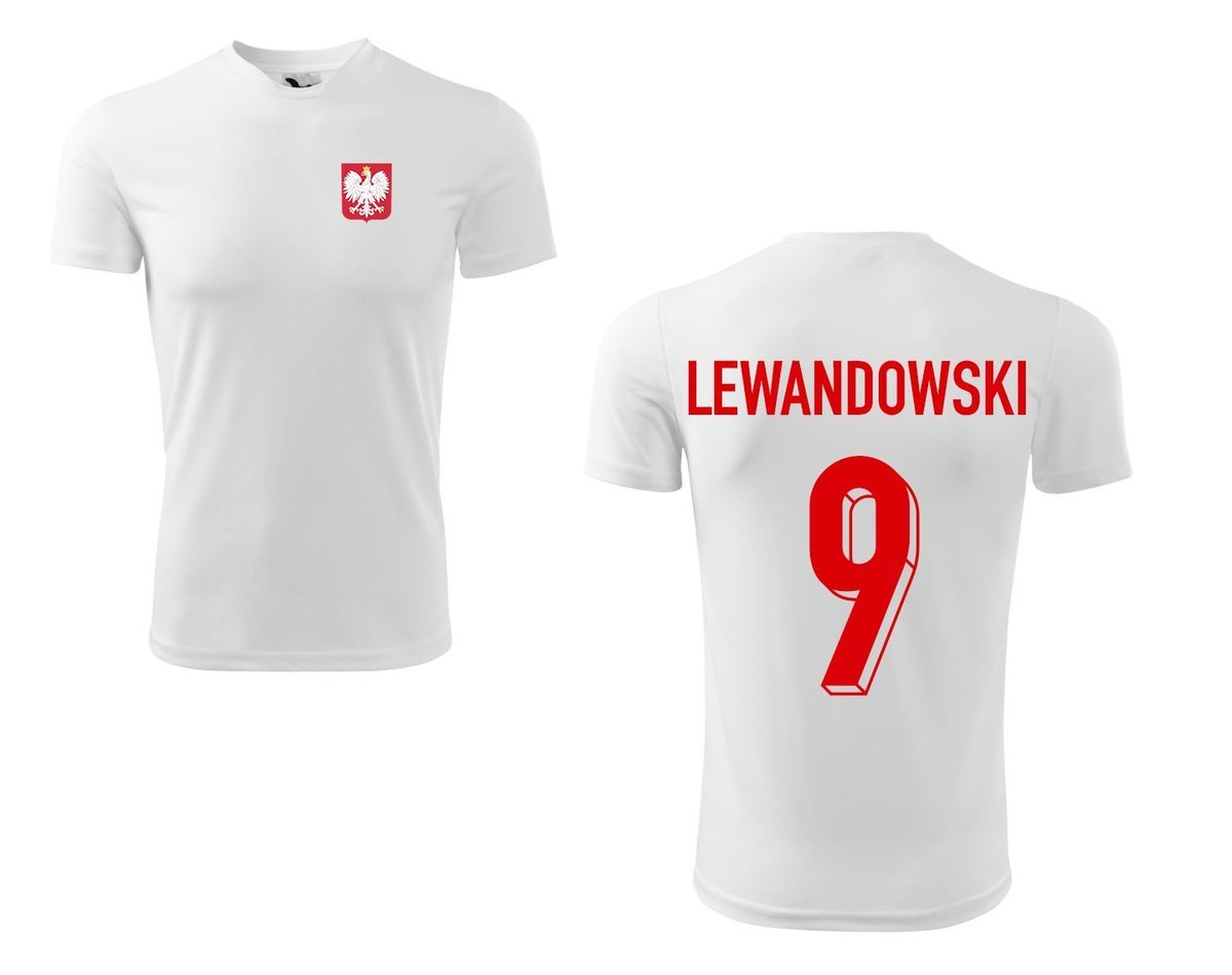 Treningowa Koszulka POLSKA LEWANDOWSKI 9 jr