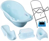 Wanienki dla dzieci - WANIENKA TEGA "ZESTAW 6w1" DLA DZIECKA WANNA TERMOMETR STOJAK + AKCESORIA - miniaturka - grafika 1