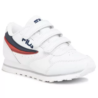 Sneakersy damskie - Fila Sneakersy Orbit Velcro Low Kids 1010785.98F White/Dress Blue - grafika 1