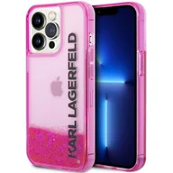 Etui i futerały do telefonów - Karl Lagerfeld Etui na telefon iPhone 14 Pro 6,1" różowy KLHCP14LLCKVF - miniaturka - grafika 1