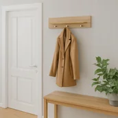 Wieszaki i stojaki - Wieszak do Przedpokoju OLA 75 cm z Półką Dab Sonoma Nowoczesny - miniaturka - grafika 1