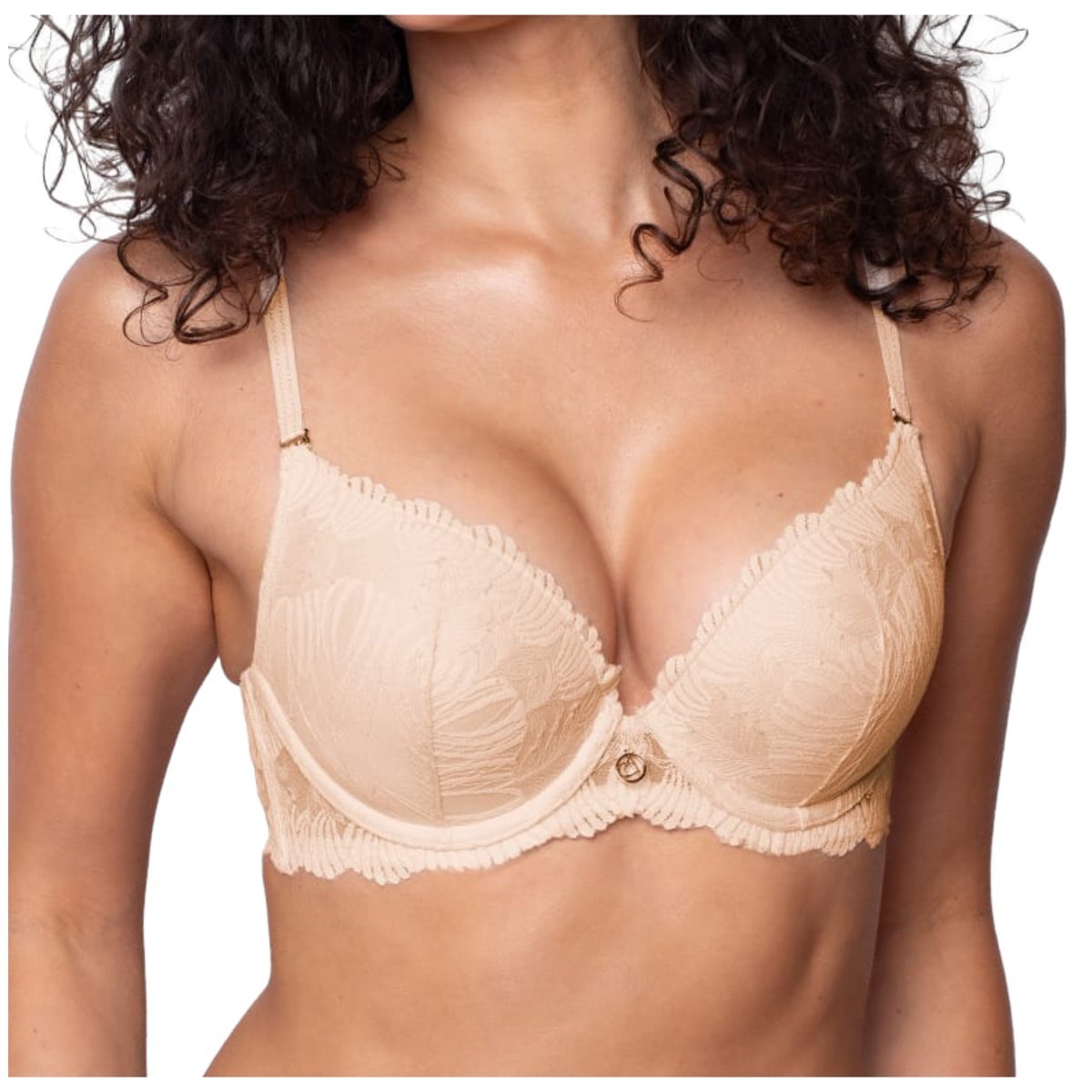 Biustonosz push-up powiększający stanik głęboki dekolt Agio DB-9348 90B