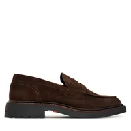 Mokasyny męskie - Mokasyny Tommy Hilfiger Comfort Lwt FM0FM05727 Brązowy - miniaturka - grafika 1