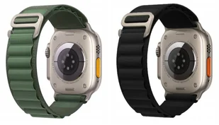 2xPASEK DO ZEGARKA APPLE WATCH 38/40/41mm SE/9/8/7/6/5/4/3/2 CZARNY ZIELONY - Akcesoria do smartwatchy - miniaturka - grafika 1