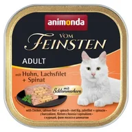 Mokra karma dla kotów - animonda Vom Feinsten Adult z nadzieniem 32 x 100 g Kurczak, filet z łososia i szpinak - miniaturka - grafika 1