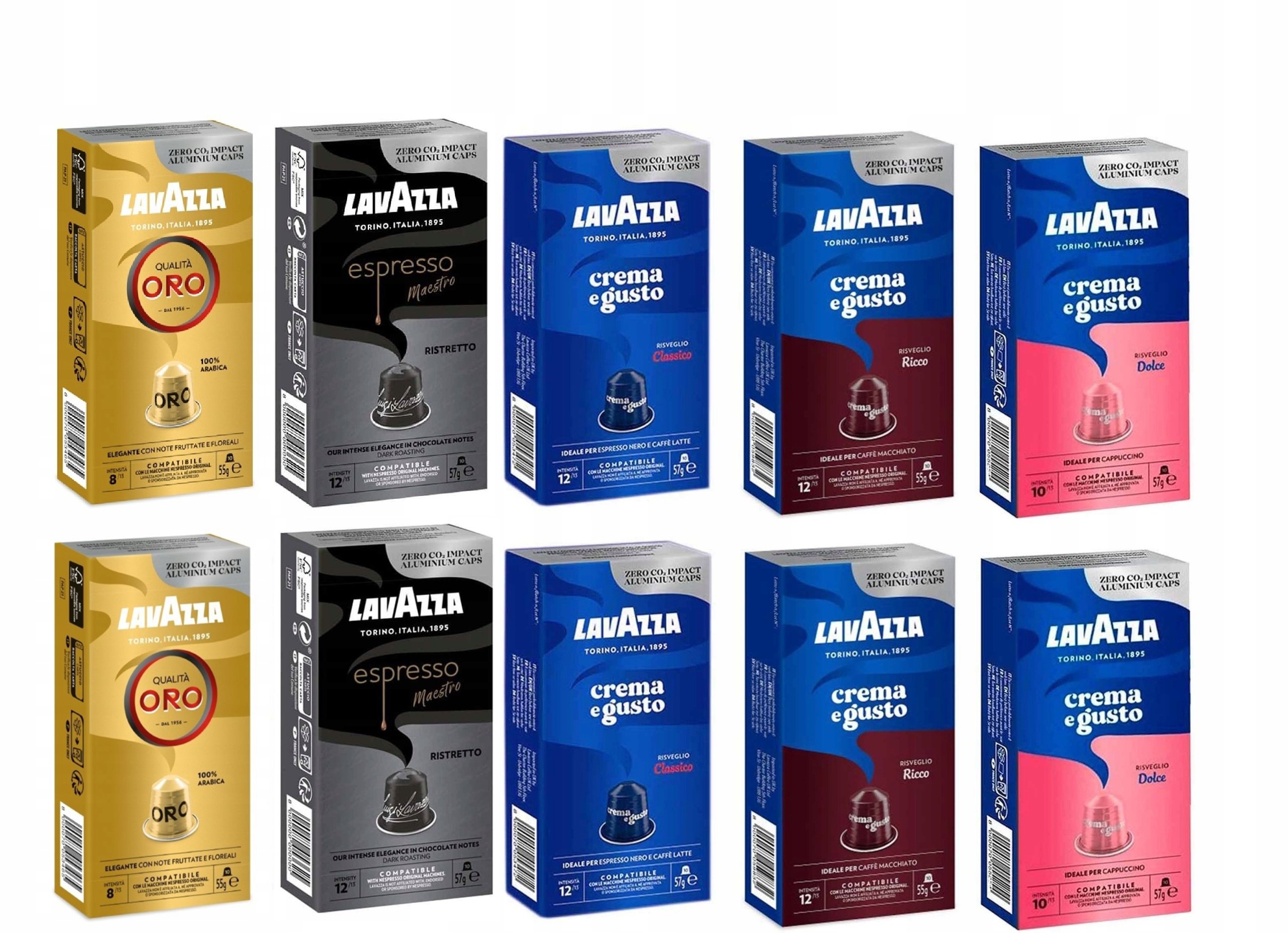 Kapsułki Kawa Nespresso Lavazza Zestaw 100szt