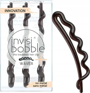 Invisibobble InvisiBobble, Waves, Hair Clip, Pretty Dark, 3 pcs For Women - Ozdoby do włosów - miniaturka - grafika 1