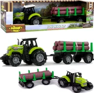 Samochody i pojazdy dla dzieci - Qulki Ciągnik Traktor MASZYNA ROLNICZA Przyczepa - miniaturka - grafika 1