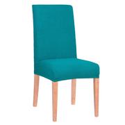 Pokrowce na meble - Pokrowiec na krzesło elastyczny turkusowa kratka HA0052 - miniaturka - grafika 1