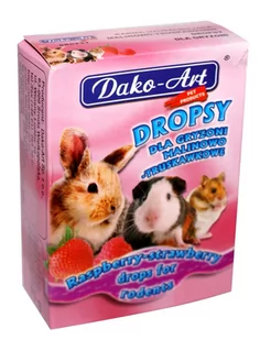 Dako-Art Dropsy Malinowo-Truskawkowe dla Gryzoni 75g - Przysmaki dla gryzoni - miniaturka - grafika 1