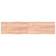 Meble modułowe i akcesoria - vidaXL Blat stołu, jasny brąz, 220x50x4 cm, dąb z naturalną krawędzią - miniaturka - grafika 1