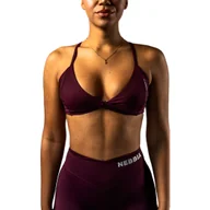 Biustonosze - Biustonosz damski Nebbia STRONG BEAUTY Medium-Support Sports Bra TWIST-KNOT 423 dark red M - miniaturka - grafika 1