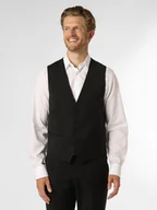 Kamizelki męskie - BOSS Męska kamizelka od garnituru modułowego Mężczyźni Regular Fit Sztuczne włókno czarny jednolity, 48 - miniaturka - grafika 1